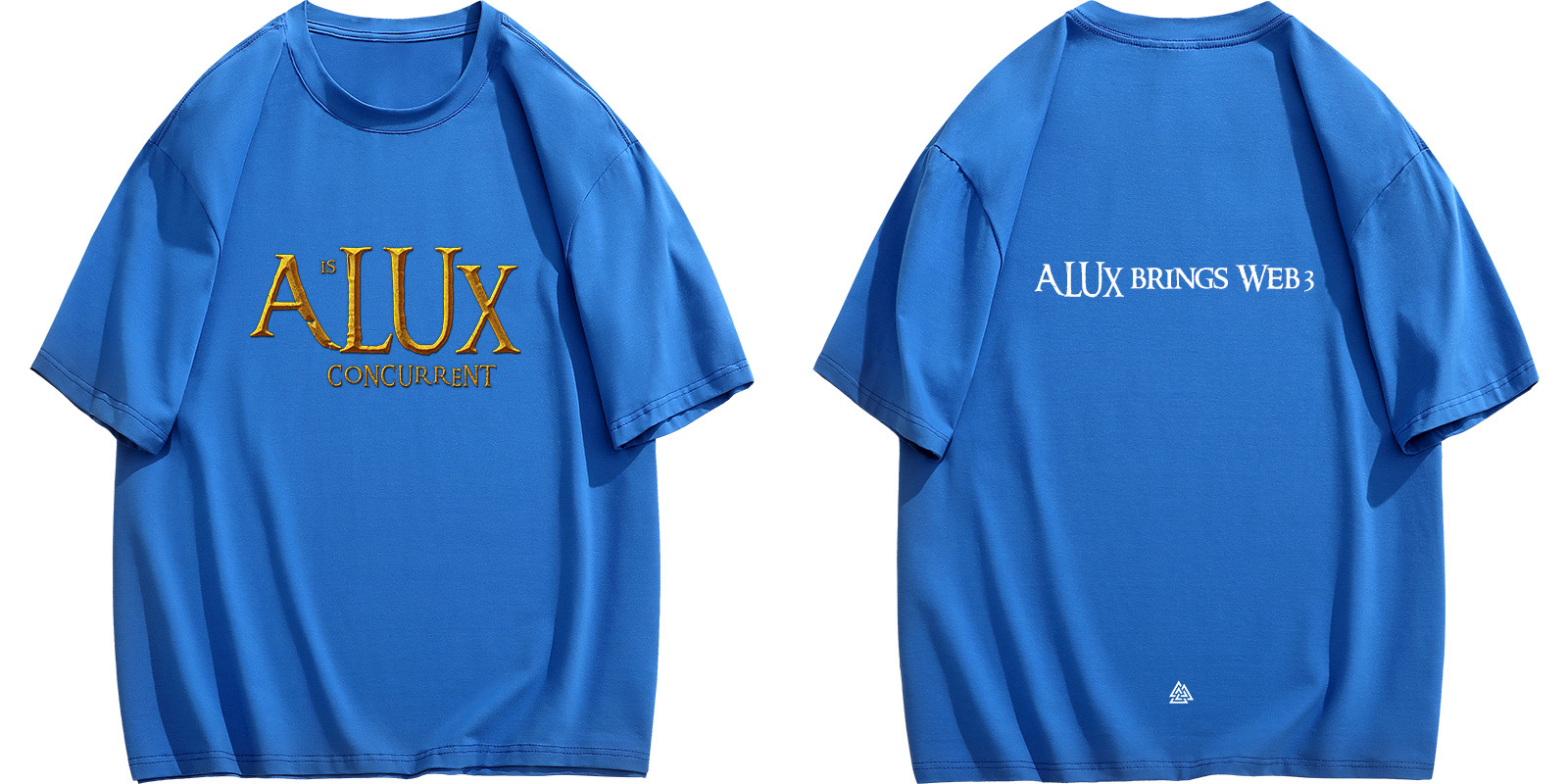 T-Shirt in Kleinblau