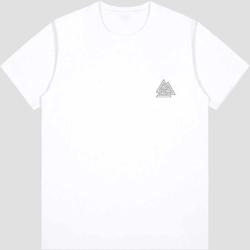 Weißes T-Shirt mit Konturlogo