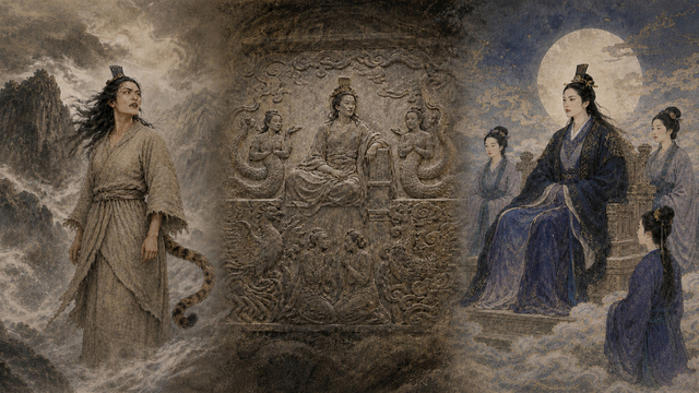 How Did the Queen Mother of the West Go from Tiger Teeth and a Leopard Tail to Head of the Female Immortals? · Illustration